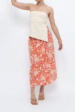 Load image into Gallery viewer, ETRO x Orange Floral Silk Midi Skirt (XS, S)