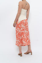 Load image into Gallery viewer, ETRO x Orange Floral Silk Midi Skirt (XS, S)