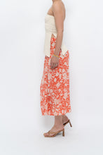 Load image into Gallery viewer, ETRO x Orange Floral Silk Midi Skirt (XS, S)