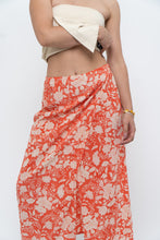 Load image into Gallery viewer, ETRO x Orange Floral Silk Midi Skirt (XS, S)