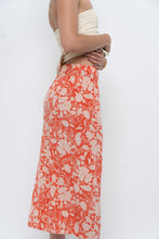 Load image into Gallery viewer, ETRO x Orange Floral Silk Midi Skirt (XS, S)