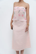 Load image into Gallery viewer, Vintage x Baby Pink Ramie Midi Skirt (L-XL)