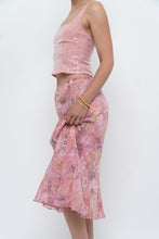 Load image into Gallery viewer, Vintage x Made in India x Pink Floral Midi Skirt (S-L)
