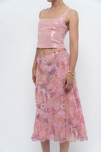 Load image into Gallery viewer, Vintage x Made in India x Pink Floral Midi Skirt (S-L)