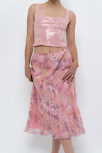 Load image into Gallery viewer, Vintage x Made in India x Pink Floral Midi Skirt (S-L)