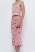 Load image into Gallery viewer, Vintage x Made in India x Pink Floral Midi Skirt (S-L)