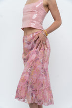 Load image into Gallery viewer, Vintage x Made in India x Pink Floral Midi Skirt (S-L)