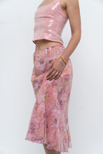 Load image into Gallery viewer, Vintage x Made in India x Pink Floral Midi Skirt (S-L)