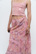 Load image into Gallery viewer, Vintage x Made in India x Pink Floral Midi Skirt (S-L)