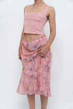 Load image into Gallery viewer, Vintage x Made in India x Pink Floral Midi Skirt (S-L)