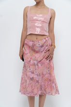 Load image into Gallery viewer, Vintage x Made in India x Pink Floral Midi Skirt (S-L)