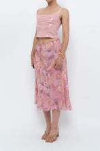 Load image into Gallery viewer, Vintage x Made in India x Pink Floral Midi Skirt (S-L)
