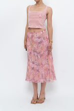 Load image into Gallery viewer, Vintage x Made in India x Pink Floral Midi Skirt (S-L)