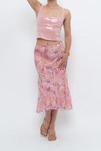 Load image into Gallery viewer, Vintage x Made in India x Pink Floral Midi Skirt (S-L)