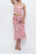 Load image into Gallery viewer, Vintage x Made in India x Pink Floral Midi Skirt (S-L)
