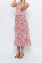 Load image into Gallery viewer, Vintage x Made in India x Pink Floral Midi Skirt (S-L)