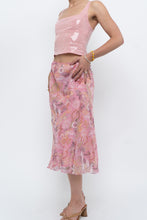 Load image into Gallery viewer, Vintage x Made in India x Pink Floral Midi Skirt (S-L)