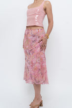 Load image into Gallery viewer, Vintage x Made in India x Pink Floral Midi Skirt (S-L)