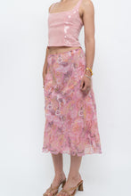 Load image into Gallery viewer, Vintage x Made in India x Pink Floral Midi Skirt (S-L)