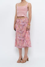 Load image into Gallery viewer, Vintage x Made in India x Pink Floral Midi Skirt (S-L)