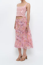 Load image into Gallery viewer, Vintage x Made in India x Pink Floral Midi Skirt (S-L)