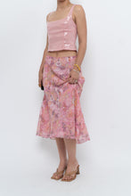 Load image into Gallery viewer, Vintage x Made in India x Pink Floral Midi Skirt (S-L)