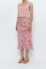 Load image into Gallery viewer, Vintage x Made in India x Pink Floral Midi Skirt (S-L)