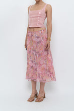 Load image into Gallery viewer, Vintage x Made in India x Pink Floral Midi Skirt (S-L)