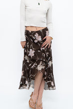 Load image into Gallery viewer, Vintage x CHAPS RALPH LAUREN Brown Floral Frilly Tiered Maxi Skirt (L-3X)