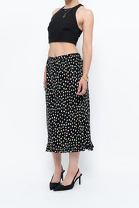 Vintage x Black Polka Dot Midi Skirt (XS-L)