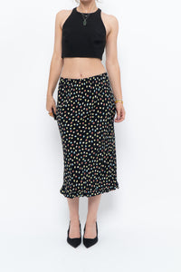 Vintage x Black Polka Dot Midi Skirt (XS-L)