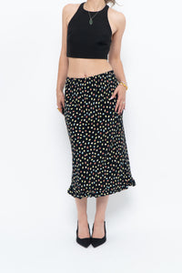 Vintage x Black Polka Dot Midi Skirt (XS-L)