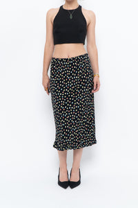 Vintage x Black Polka Dot Midi Skirt (XS-L)
