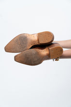 Load image into Gallery viewer, Vintage x Made in Mexico x STESTON Handmade Teal, Brown Leather Cowboy Boots (7W)