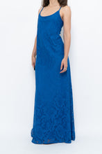 Load image into Gallery viewer, Vintage x Blue Lace Maxi Dress (L)