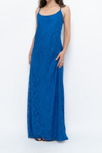 Load image into Gallery viewer, Vintage x Blue Lace Maxi Dress (L)