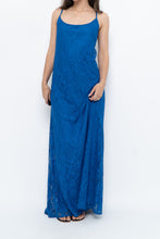 Load image into Gallery viewer, Vintage x Blue Lace Maxi Dress (L)
