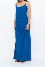 Load image into Gallery viewer, Vintage x Blue Lace Maxi Dress (L)