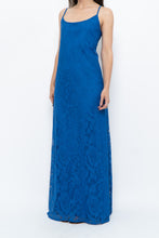 Load image into Gallery viewer, Vintage x Blue Lace Maxi Dress (L)