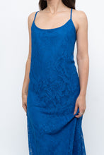 Load image into Gallery viewer, Vintage x Blue Lace Maxi Dress (L)
