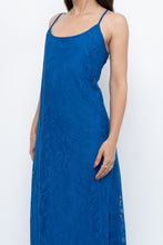 Load image into Gallery viewer, Vintage x Blue Lace Maxi Dress (L)