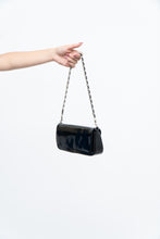 Load image into Gallery viewer, Vintage x Black Patent Silver Chain Small Purse