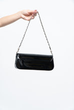 Load image into Gallery viewer, Vintage x Black Patent Silver Chain Small Purse