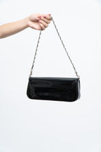 Load image into Gallery viewer, Vintage x Black Patent Silver Chain Small Purse