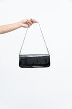 Load image into Gallery viewer, Vintage x Black Patent Silver Chain Small Purse