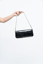 Load image into Gallery viewer, Vintage x Black Patent Silver Chain Small Purse