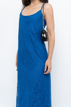 Load image into Gallery viewer, Vintage x Blue Lace Maxi Dress (L)