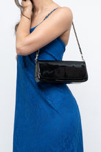 Load image into Gallery viewer, Vintage x Black Patent Silver Chain Small Purse