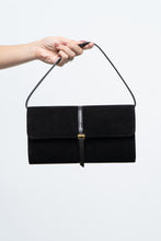 Load image into Gallery viewer, Vintage x Black Suede Buckled Small Purse