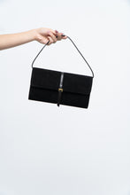 Load image into Gallery viewer, Vintage x Black Suede Buckled Small Purse